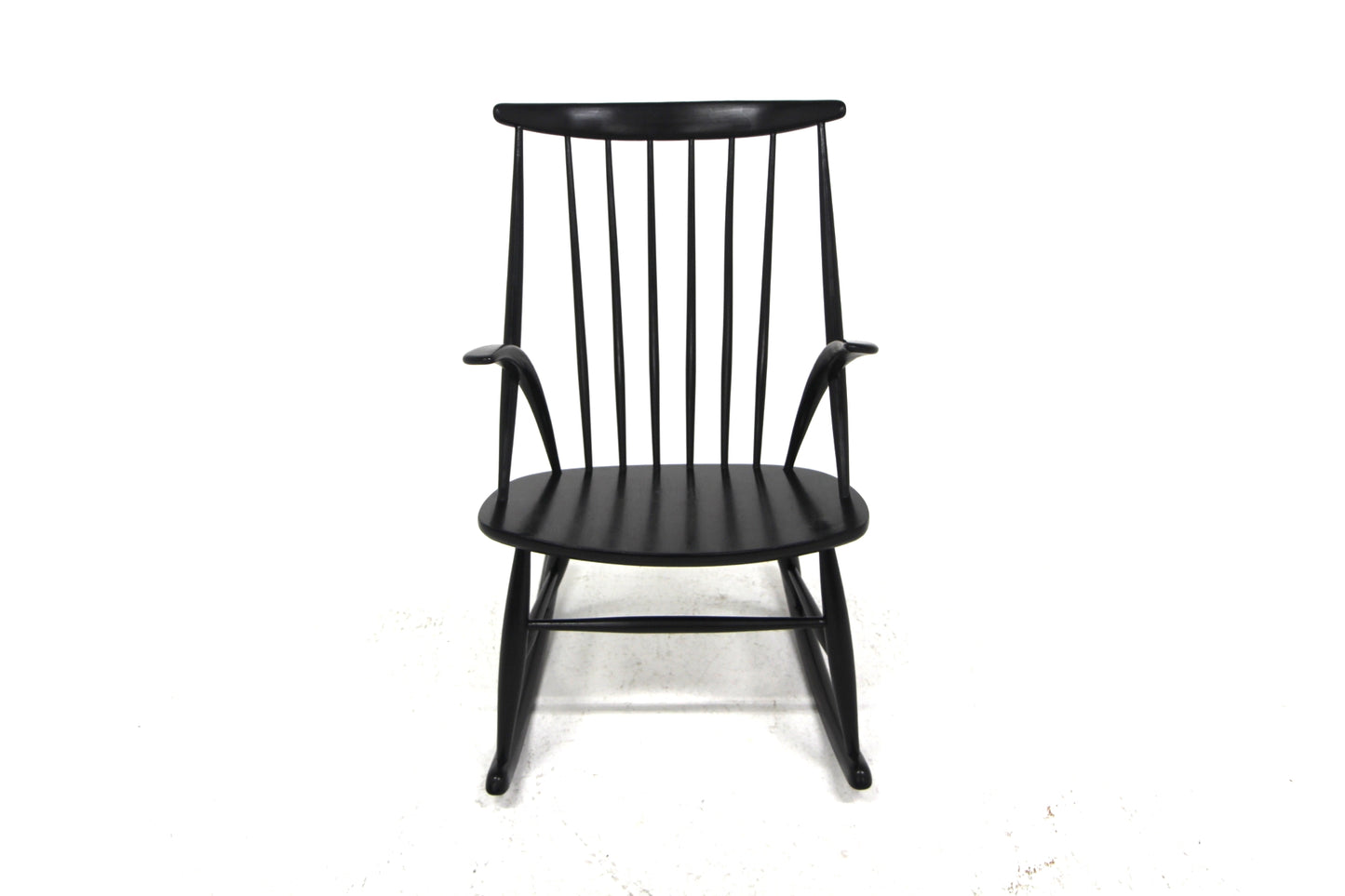 Sedia a dondolo "IW3" Illum Wikkelsø design danese vintage anni 60 [sw27008] misure L.58 H.91 P.74