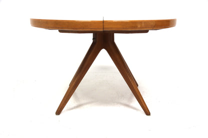 Tavolo rotondo design danese vintage anni 60 [sw27331] misure L.120+60+60 H.74
