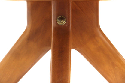 Tavolo rotondo design danese vintage anni 60 [sw27331] misure L.120+60+60 H.74