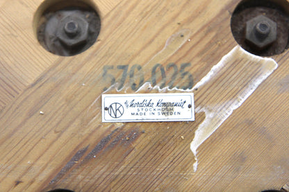Tavolo rotondo design danese vintage anni 60 [sw27331] misure L.120+60+60 H.74