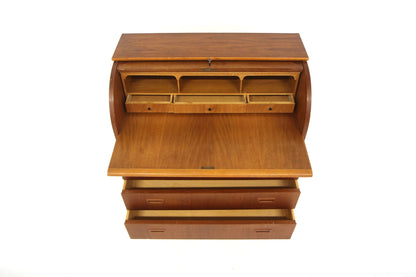 Scrittoio tondo design svedese vintage anni 50 [sw27472] misure L.90 H.97 P.45