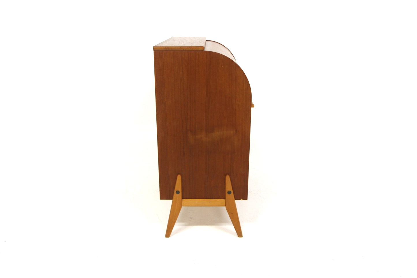 Scrittoio tondo design svedese vintage anni 50 [sw27472] misure L.90 H.97 P.45