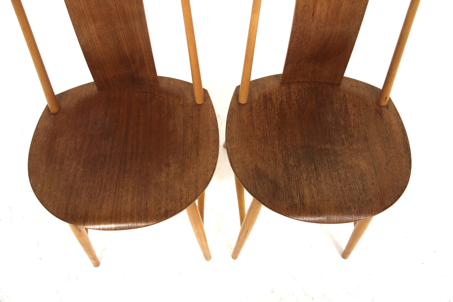 Sedie Jan Hallberg design danese vintage anni 60 [sw27633] misure L.44 H.78 P.48