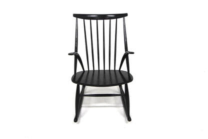 Sedia a dondolo "IW3" Illum Wikkelsø design danese vintage anni 60 [sw27782] misure L.58 H.91 P.74
