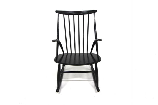 Sedia a dondolo "IW3" Illum Wikkelsø design danese vintage anni 60 [sw27782] misure L.58 H.91 P.74