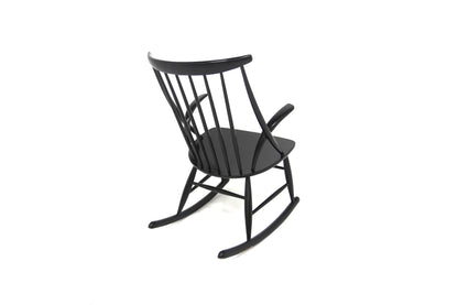 Sedia a dondolo "IW3" Illum Wikkelsø design danese vintage anni 60 [sw27782] misure L.58 H.91 P.74