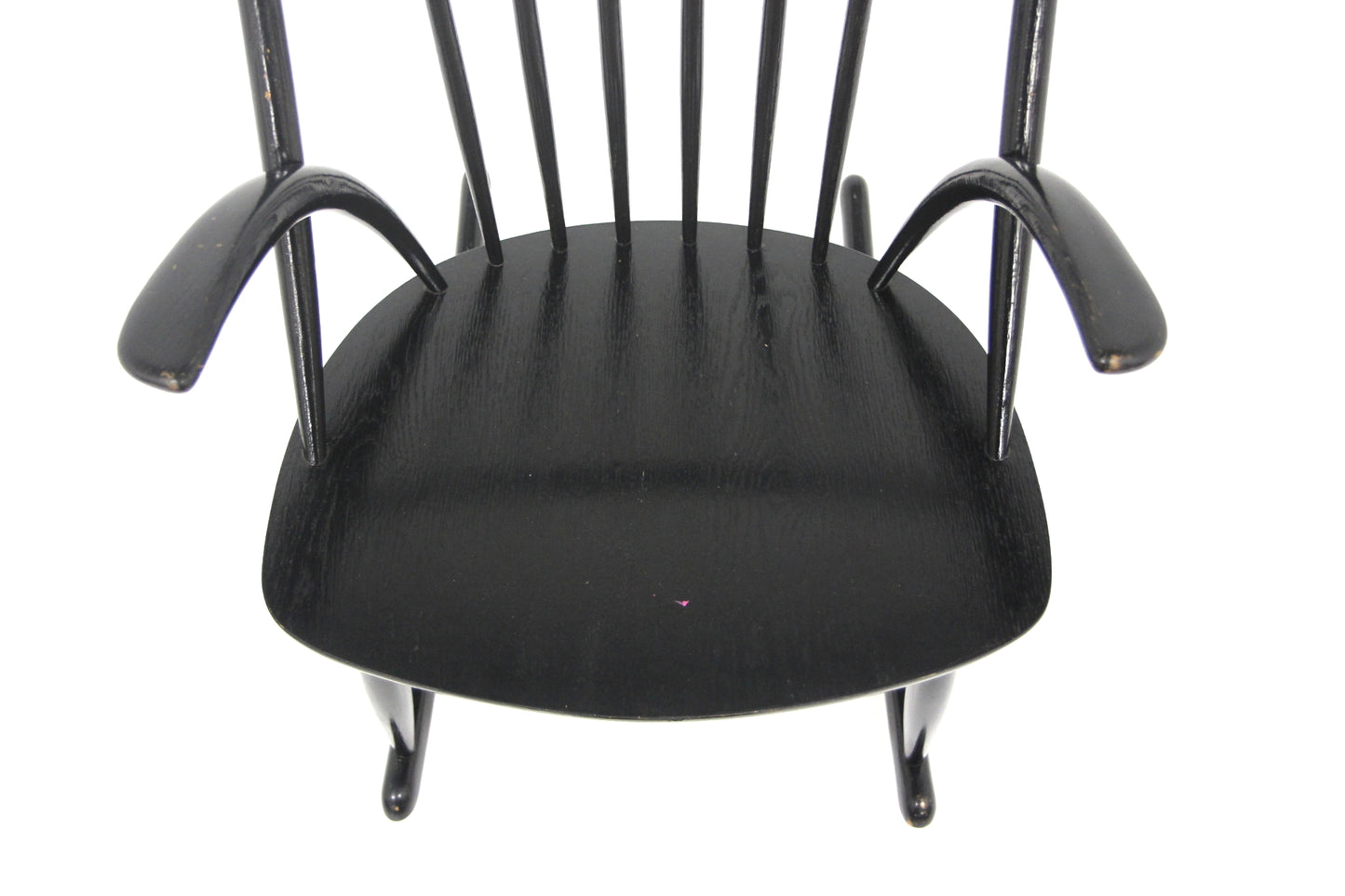 Sedia a dondolo "IW3" Illum Wikkelsø design danese vintage anni 60 [sw27782] misure L.58 H.91 P.74