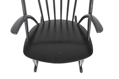 Sedia a dondolo "IW3" Illum Wikkelsø design danese vintage anni 60 [sw27782] misure L.58 H.91 P.74