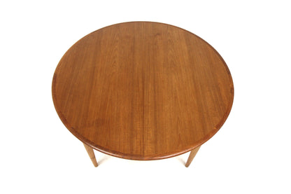 Tavolo rotondo Skovmand&Andersen design danese vintage anni 50 [sw27857] misure L.124+50+50 H.72