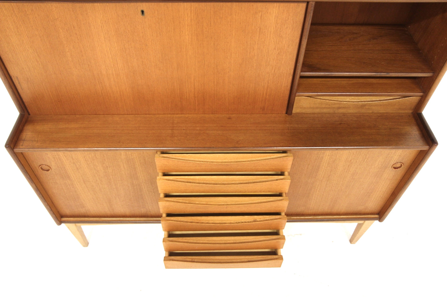 Libreria design svedese vintage anni 50 [sw27884] misure L.128 H.148 P.43