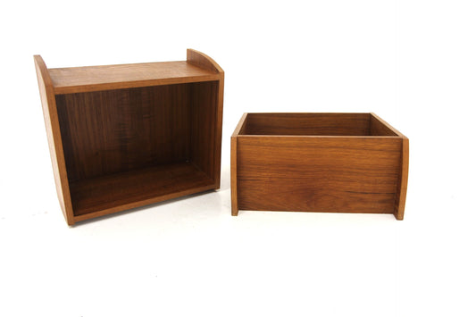 Comodini coppia - mensole design svedese vintage anni 50 teak | sw27944