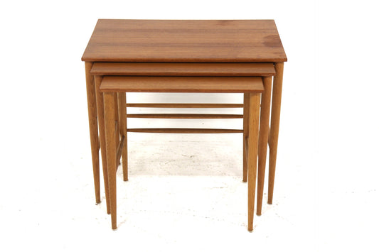 Tavolini tris Bertil Fridhagen design svedese vintage anni 60 [sw27972] misure L.60 H.50 P.40