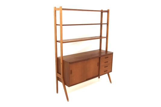 Libreria design svedese vintage anni 60 [sw28048] misure L.120 H.160 P.44