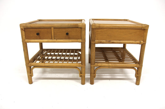 Comodini coppia Kenneth Bergenblad design svedese vintage anni 70 | sw28056