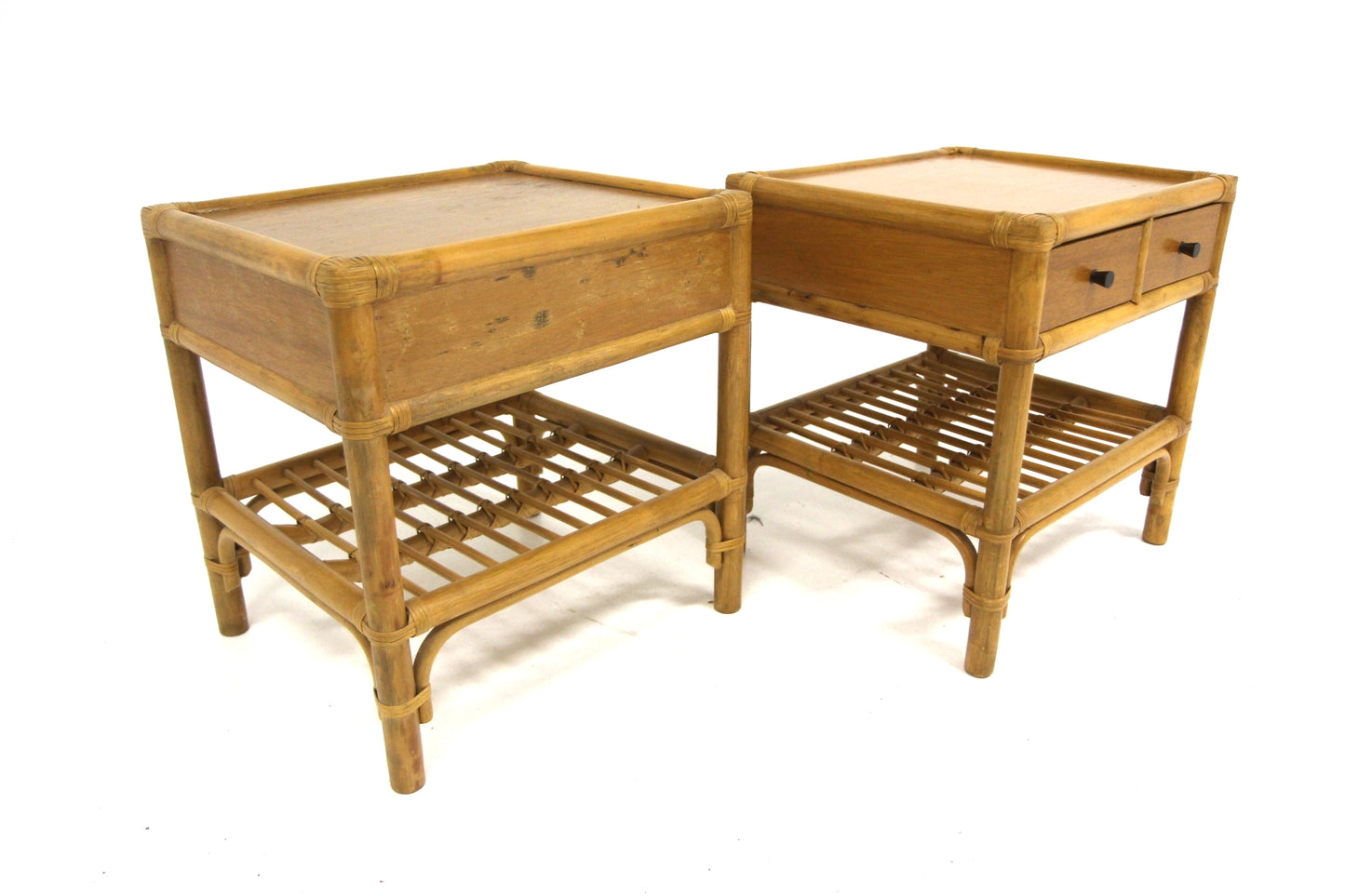 Comodini coppia Kenneth Bergenblad design svedese vintage anni 70 | sw28056