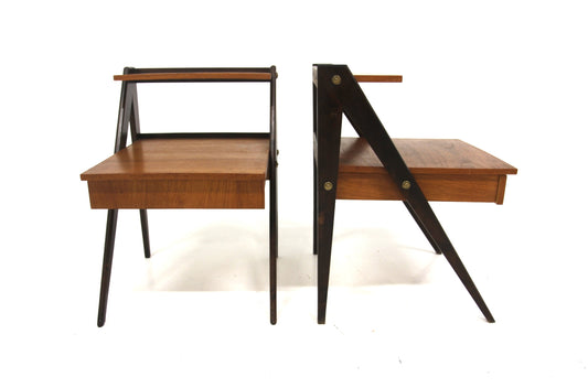 Comodini design svedese vintage anni 50 [sw28057] misure L.40 H.55 P.40