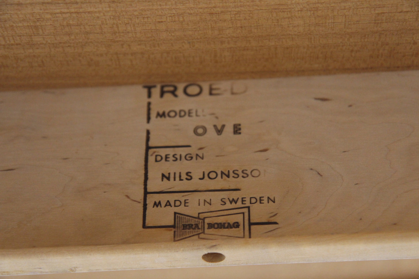 Tavolo ovale "Ove" Nils Jonsson  design svedese vintage anni 60 [sw28090] misure L.155+55+55 H.72 P.100