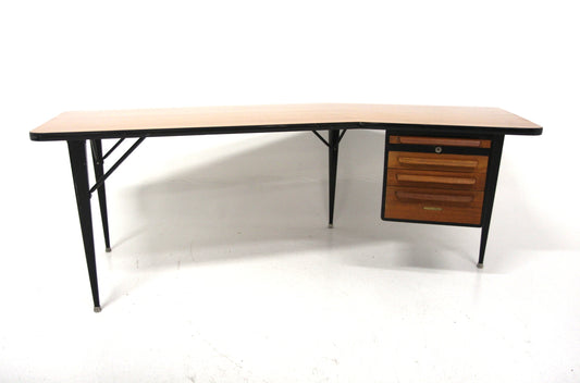 Scrivania design svedese vintage anni 50 [sw28115] misure L.218 H.73,5 P.86
