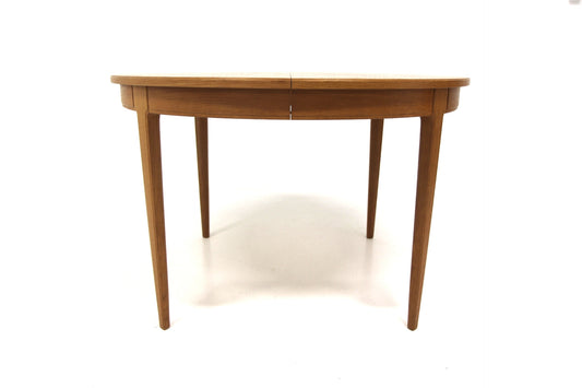 Tavolo rotondo Carl Malmsten design vintage svedese anni60 [sw28238] misure L.115+55 +55 H.74