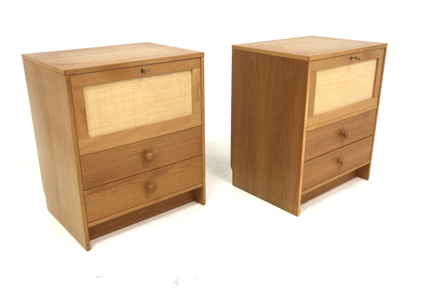 Comodini coppia Atmosfär Åke Hassbjer design svedese vintage anni 60 [sw28443] misure L.60 H.72 P.48