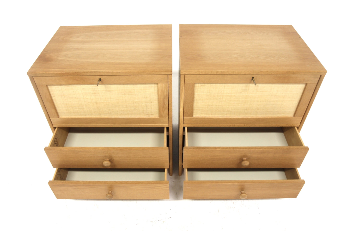 Comodini coppia Atmosfär Åke Hassbjer design svedese vintage anni 60 [sw28443] misure L.60 H.72 P.48