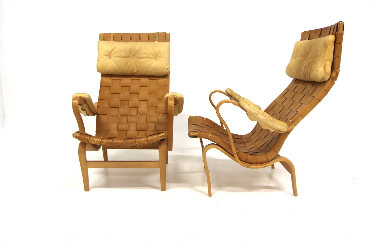 Poltrone coppia Pernilla Bruno Mathsson design svedese vintage anni 70 [sw28641] misure L.72 H.100 P.82