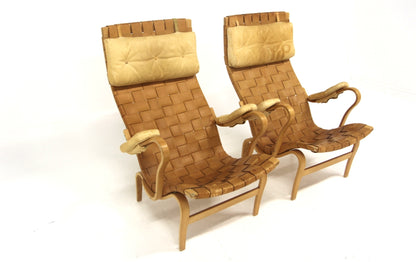 Poltrone coppia Pernilla Bruno Mathsson design svedese vintage anni 70 [sw28641] misure L.72 H.100 P.82