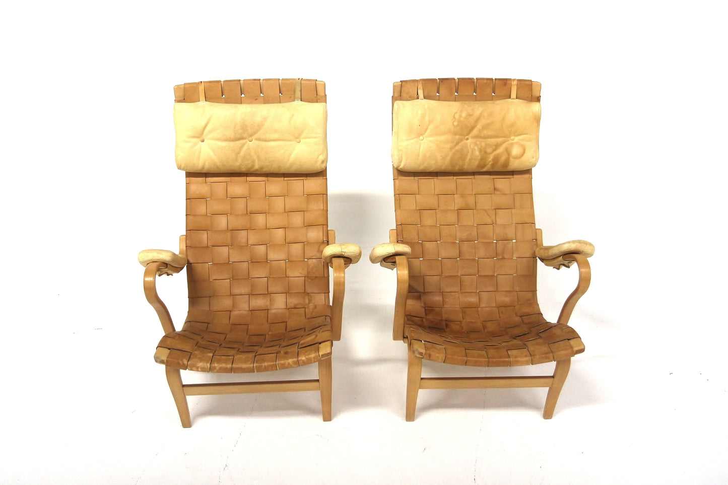 Poltrone coppia Pernilla Bruno Mathsson design svedese vintage anni 70 [sw28641] misure L.72 H.100 P.82