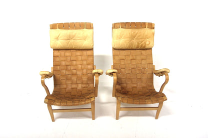 Poltrone coppia Pernilla Bruno Mathsson design svedese vintage anni 70 [sw28641] misure L.72 H.100 P.82