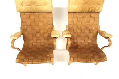 Poltrone coppia Pernilla Bruno Mathsson design svedese vintage anni 70 [sw28641] misure L.72 H.100 P.82