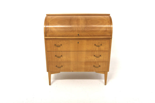 Scrittoio tondo design danese vintage anni 40 [sw28657] misure L.86 H.97 P.46