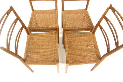 Sedie set 4 design danese anni 60 quercia | sw28818