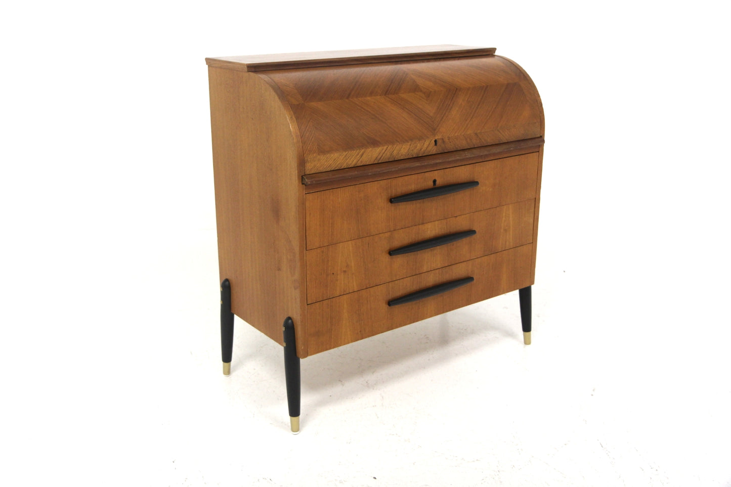 Scrittoio tondo AB Bröderna Gustavssons Träindustri design svedese vintage anni 50 | sw28923
