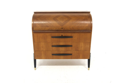 Scrittoio tondo AB Bröderna Gustavssons Träindustri design svedese vintage anni 50 | sw28923