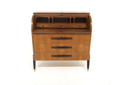 Scrittoio tondo AB Bröderna Gustavssons Träindustri design svedese vintage anni 50 | sw28923