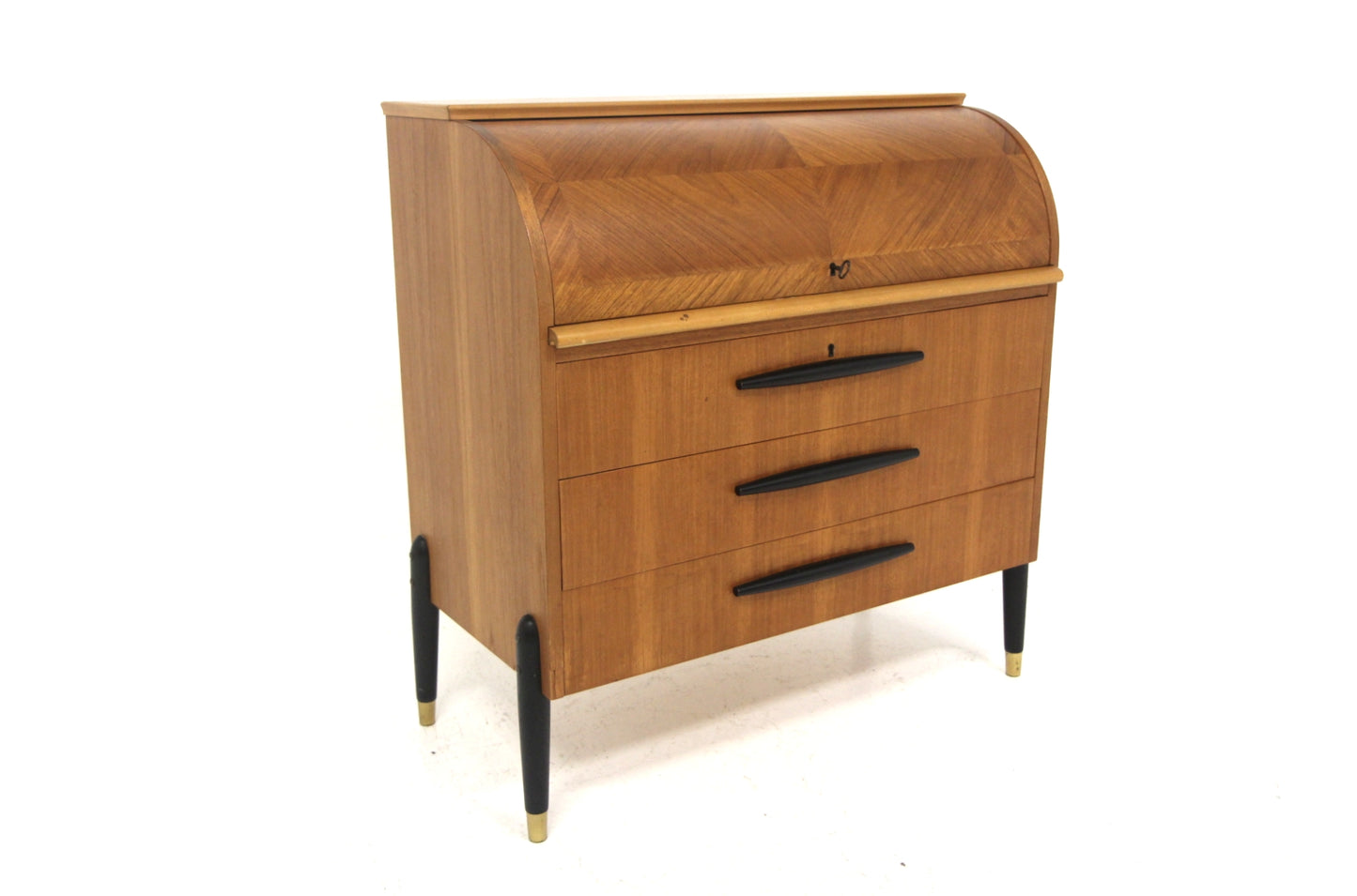 Scrittoio tondo AB Bröderna Gustavssons Träindustri design svedese vintage anni 50 | sw28924