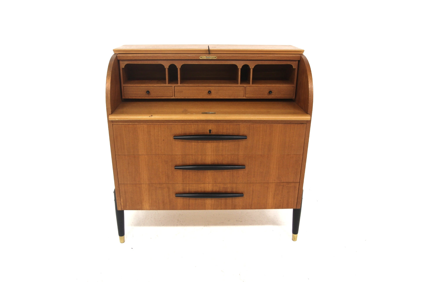 Scrittoio tondo AB Bröderna Gustavssons Träindustri design svedese vintage anni 50 | sw28924