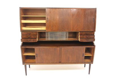 Credenza doppia noce design danese vintage anni 50 | sw28934