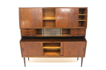 Credenza doppia noce design danese vintage anni 50 | sw28934