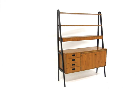 Libreria teak nero design danese 1950 | sw28942