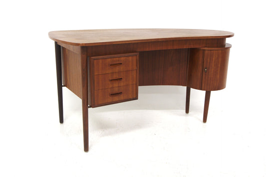 Scrivania teak e metallo design svedese vintage anni 50 | sw28959