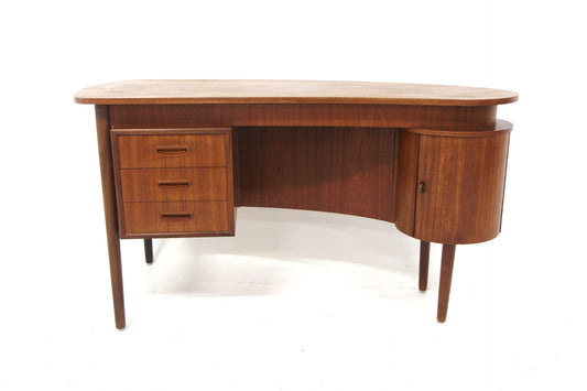 Scrivania teak e metallo design svedese vintage anni 50 | sw28959