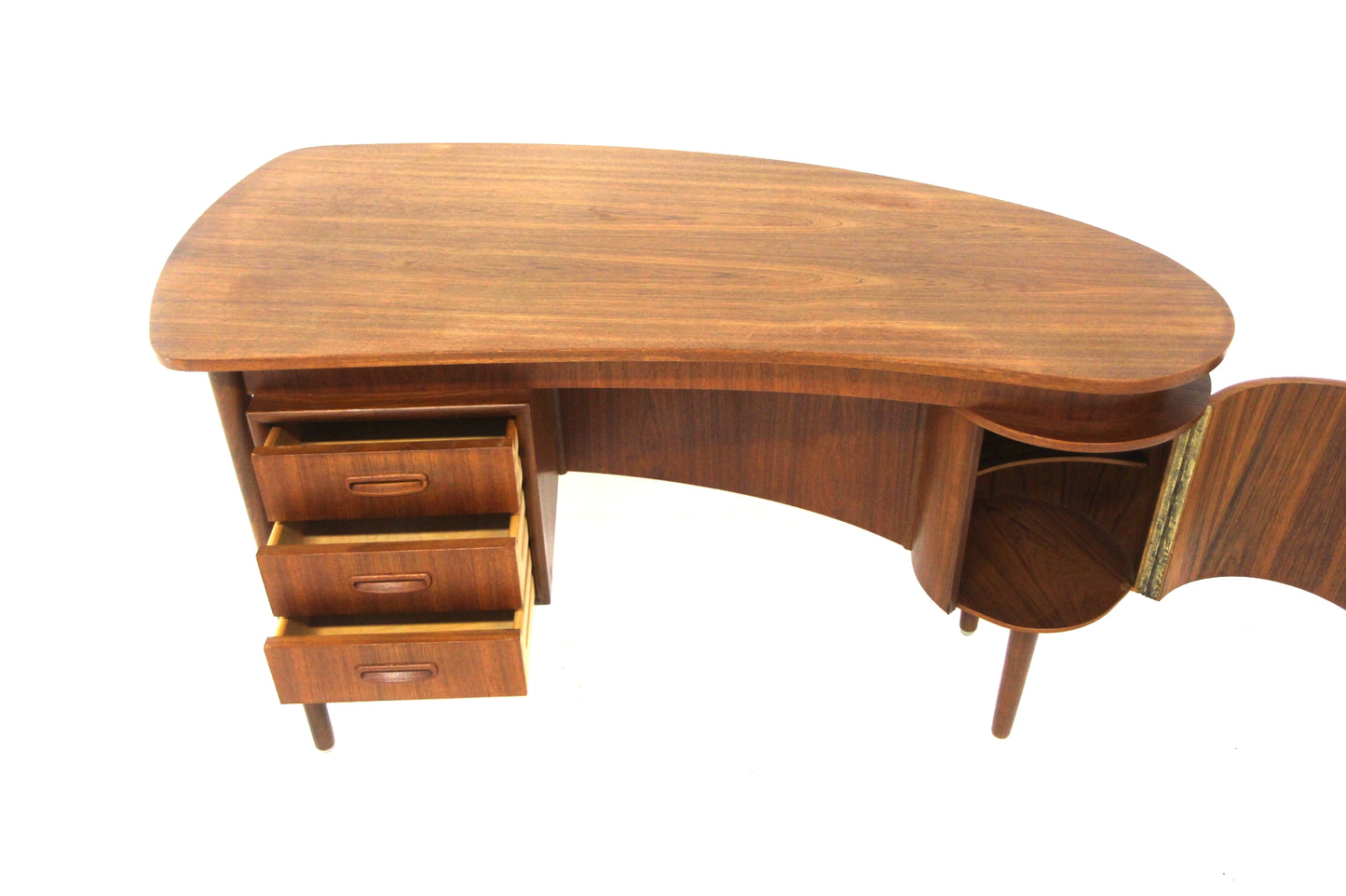 Scrivania teak e metallo design svedese vintage anni 50 | sw28959