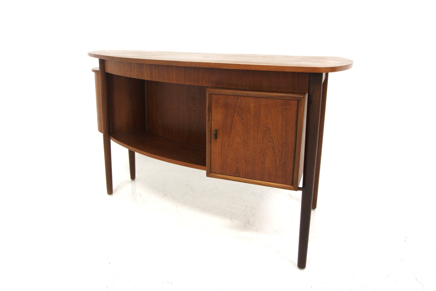 Scrivania teak e metallo design svedese vintage anni 50 | sw28959