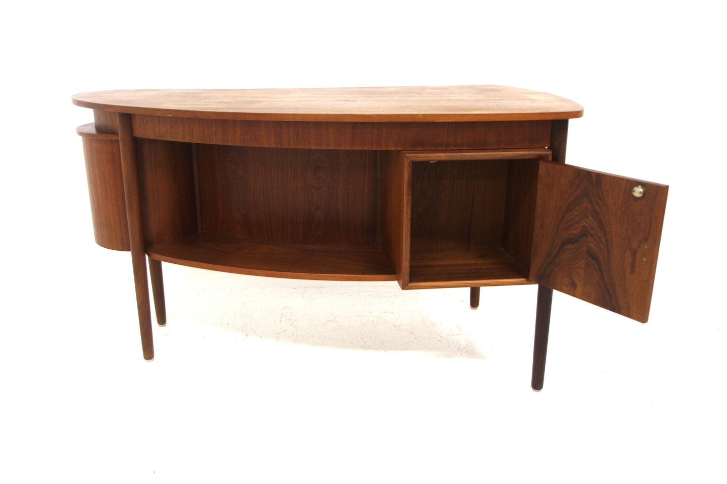 Scrivania teak e metallo design svedese vintage anni 50 | sw28959