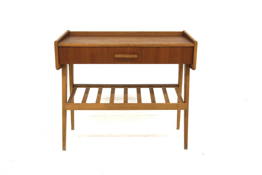 Comodino teak quercia design svedese anni 60 | sw29051