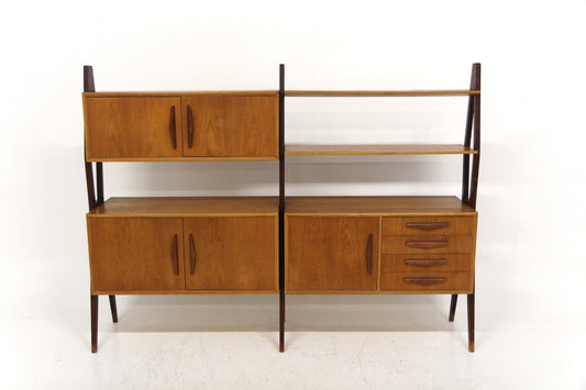 Libreria doppia teak faggio design danese vintage anni 50 | sw29119