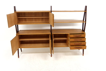 Libreria doppia teak faggio design danese vintage anni 50 | sw29119
