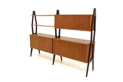 Libreria doppia teak faggio design danese vintage anni 50 | sw29119