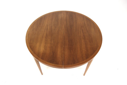 Tavolo tondo "Facett 3-132" Bertil Fridhagen design svedese anni 60 | noce | sw29125